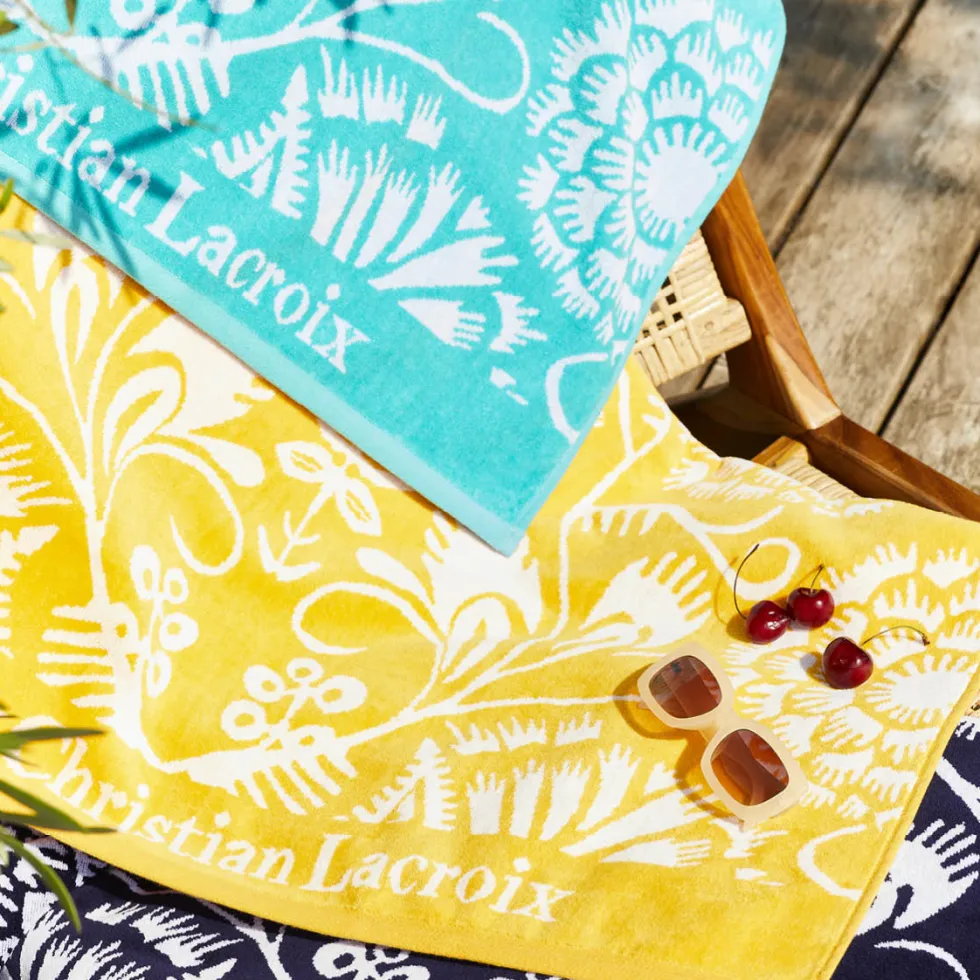 serviette_de_plage_love_s_1.webp Serviette de plage Love Stories Turquoise - 90 x 180 cm*CXLbyChristianLacroix New