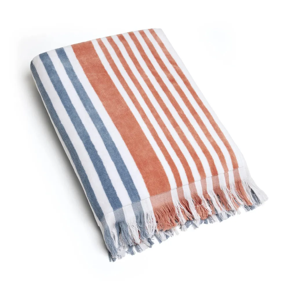 serviette_de_plage_martin_0.webp Serviette de plage Martinique Rouge / Bleu - 100 x 180 cm*Ines by Ines de la Fressange Best