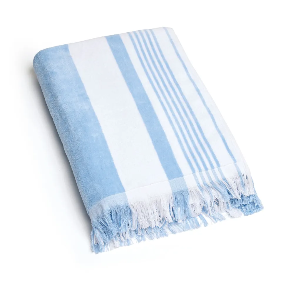 serviette_de_plage_philip_0.webp Serviette de plage Philippines Bleu clair - 100 x 180 cm*Cacharel Discount
