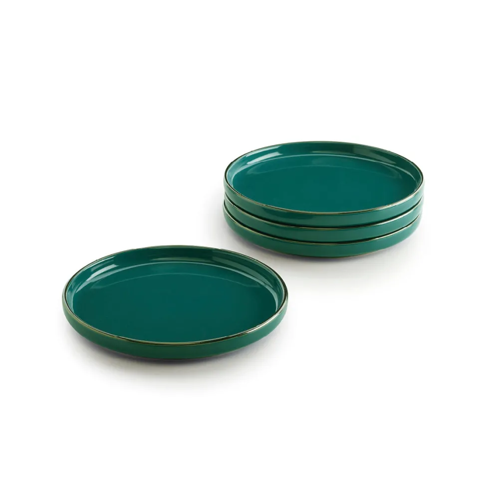 set_de__assiettes__desser_0-2.webp Set de 4 assiettes à dessert avec relief - Vert foncé*Sauter Hot