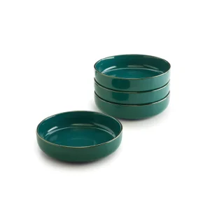 Set de 4 bols avec relief - Vert foncé*Sauter Discount