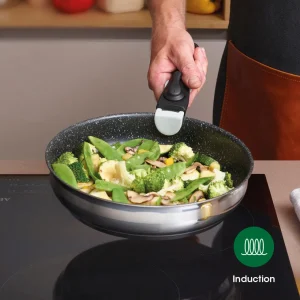 Set de 3 poêles en inox revêtement anti-adhérent avec poignée amovible*Sauter Outlet