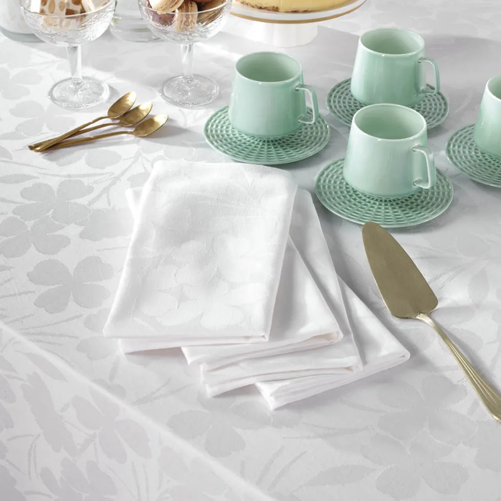 set_de__serviettes__tiss__2-7.webp Set de 4 serviettes - tissé Jacquard - Petites Fleurs Blanc*Cacharel Sale