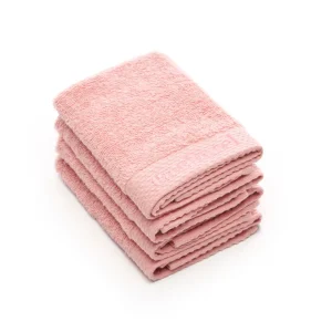 Set de 4 serviettes d'invitées - Rose pétale*Cacharel Online