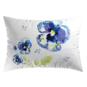Set de 2 taies d'oreiller rectangulaires - 50 x 70 cm- Pansy Blanc clair*Cacharel Clearance