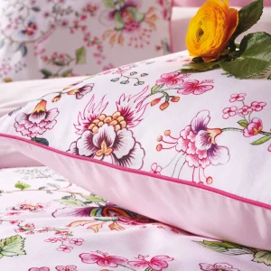 Set de 2 taies d'oreiller satin de coton Jardin Secret Rose Blush - 50 x 70 cm*Cacharel Hot