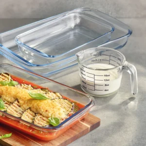 Set de 2 tasses à mesurer en verre résistantes à la température – avec anse – 500 ml + 1000 ml*Kalorik Discount