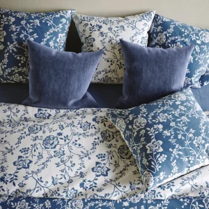 Taie d'oreiller coton percale fleurs - Bleu*Chevignon Fashion