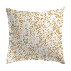 Taie d'oreiller satin de coton Birds Jaune*Cacharel Discount
