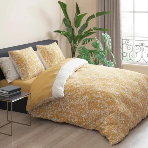 Taie d'oreiller satin de coton Birds Jaune*Cacharel Discount