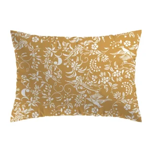 Taie d'oreiller satin de coton Birds Jaune*Cacharel Discount