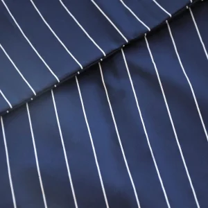Taie(s) cotton satin - Rayures classiques bleu foncé*Chevignon Clearance