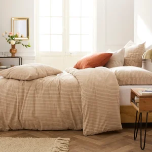 Taie(s) d'oreiller coton tissé teint - Achile Taupe*Chevignon Sale