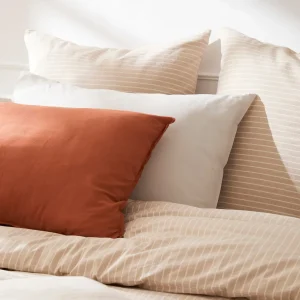 Taie(s) d'oreiller coton tissé teint - Achile Taupe*Chevignon Sale