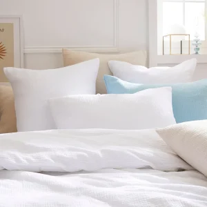 Taie(s) d'oreiller gaze de coton - Uni Blanc*Chevignon Online