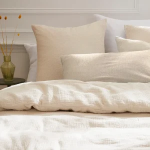 Taie(s) d'oreiller gaze de coton - Uni Taupe*Chevignon Sale