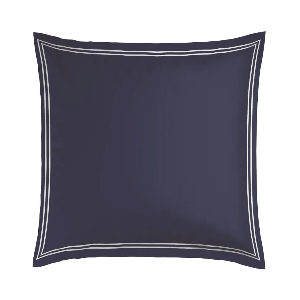 taies_doreiller_satin_de__0-40.webp Taie(s) d'oreiller satin de coton - La Rochelle Blanc / Bleu foncé*Cacharel Discount