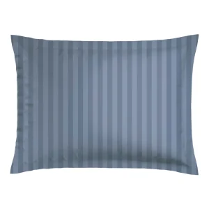 Taie(s) d'oreiller satin de coton rayure tissé Jacquard - Bleu*Rodier Discount