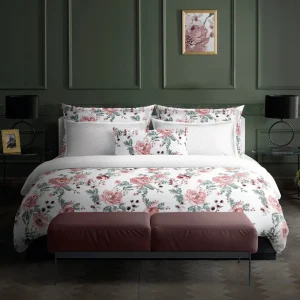 Taie(s) d'oreiller satin de coton - Peony blanc*Maison Héritage Discount