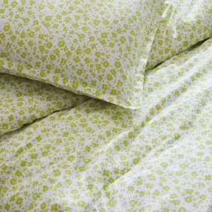 Taie(s) d'oreiller satin de coton - Eglantine Blanc / Lemon*Cacharel Discount
