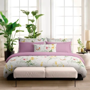 Taie(s) d'oreiller satin de coton - Prairie de fleurs sauvages Blanc*Cacharel Discount
