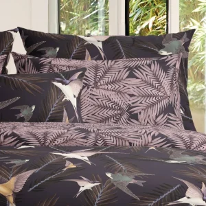 Taie(s) d'oreiller satin de coton - Hirondelles Prune*CXLbyChristianLacroix Outlet