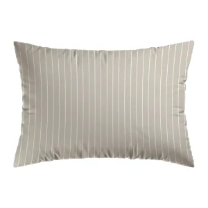 Taie(s) d'oreiller satin de coton - Rayures élégantes Taupe*Maison Héritage Outlet