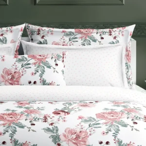 Taie(s) d'oreiller satin de coton - Peony blanc*Maison Héritage Discount