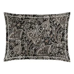 Taie(s) d'oreiller satin de coton - Indienne Noir*Maison Héritage Fashion