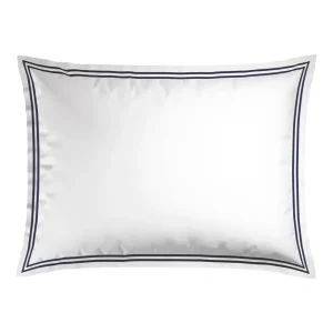 Taie(s) d'oreiller satin de coton - Saint-Tropez Bleu foncé / Blanc*Chevignon Sale