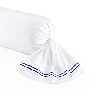 Taie(s) d'oreiller satin de coton - Saint-Tropez Bleu foncé / Blanc*Chevignon Sale