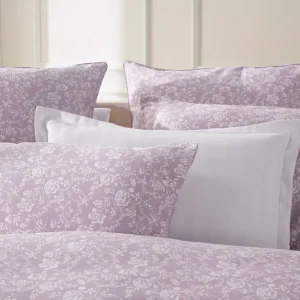 Taie(s) satin de coton - Fleurs Lavande*Chevignon Outlet