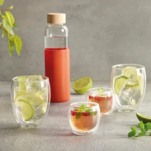 4 verres à café/thé à double paroi – verre – 350 ml*Brandt Discount